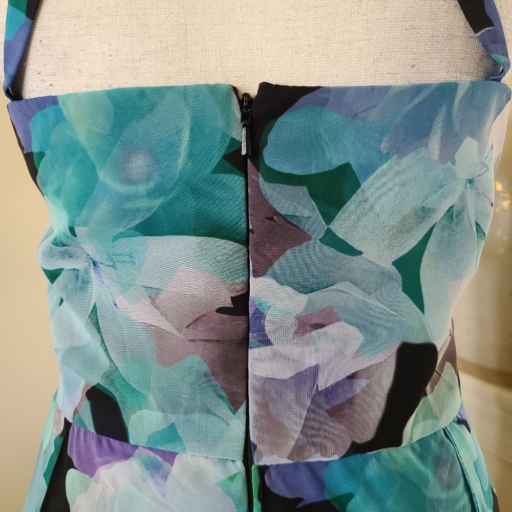 🔥 Aqua Tropical Layered Formal Dress - Picture 8 of 13